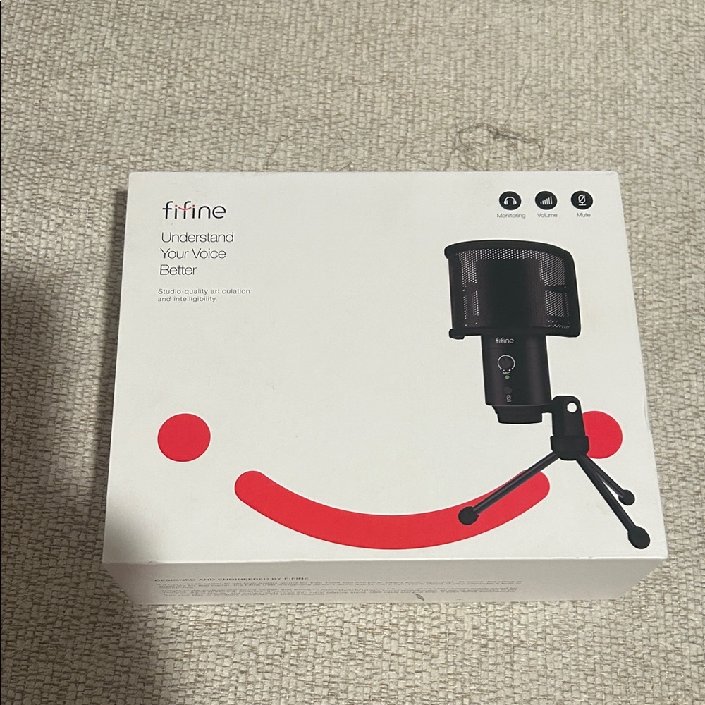 Fifine Black Microphone with Stand